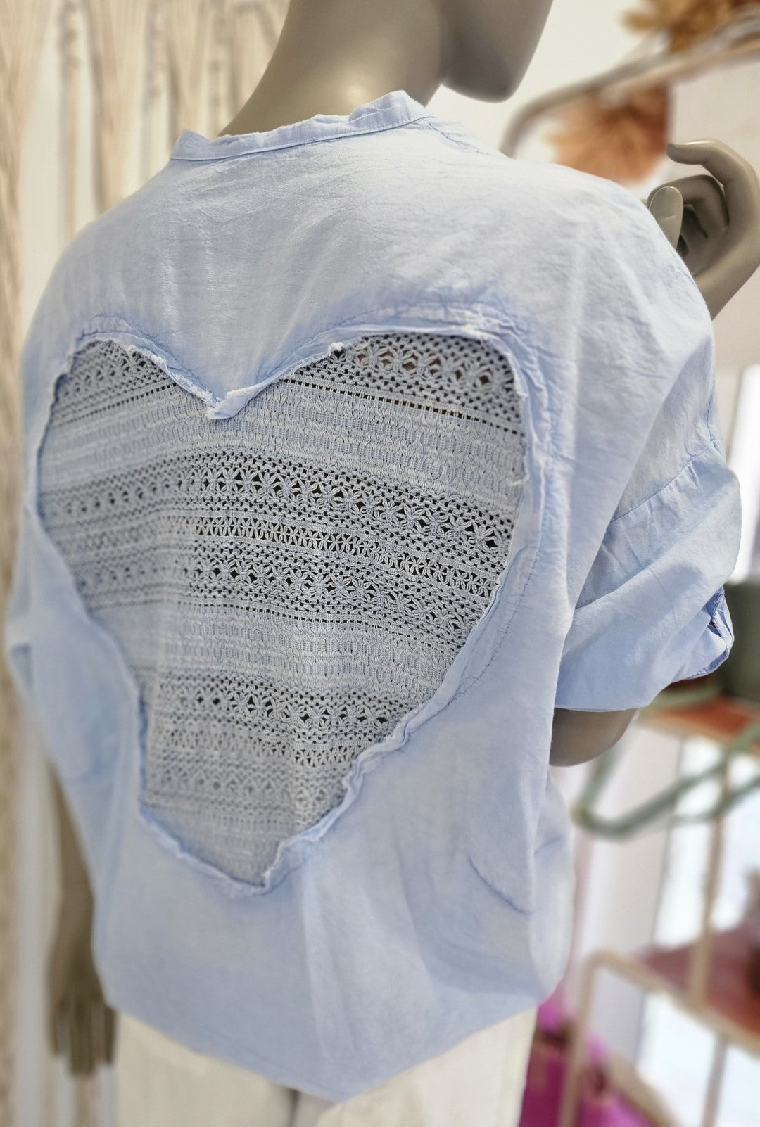 Cotton Voile Heart Shirt